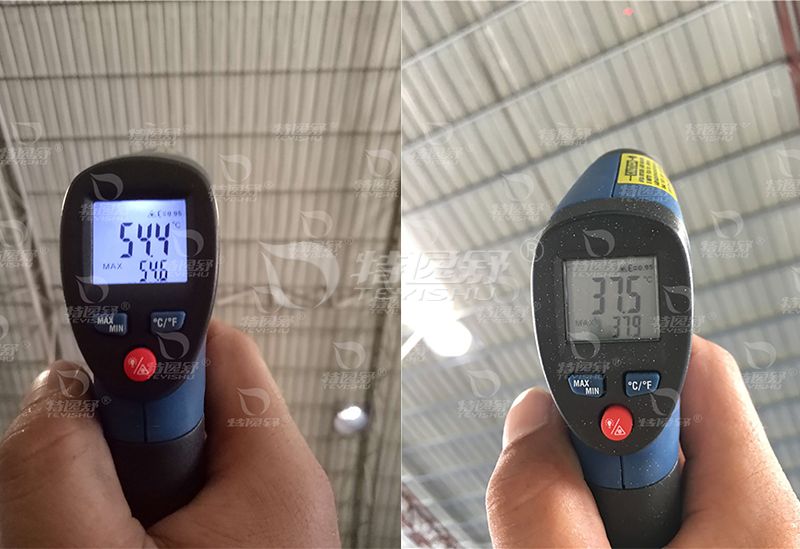 施工前后屋內(nèi)表溫度對(duì)比圖